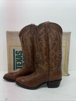 New Men’s Brown Texas Brand Cowboy Boots. 7311 10 D. 6-42