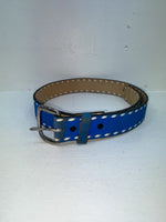 New Blue Genuine Leather Weaved 32” Belt #7030 Z-46