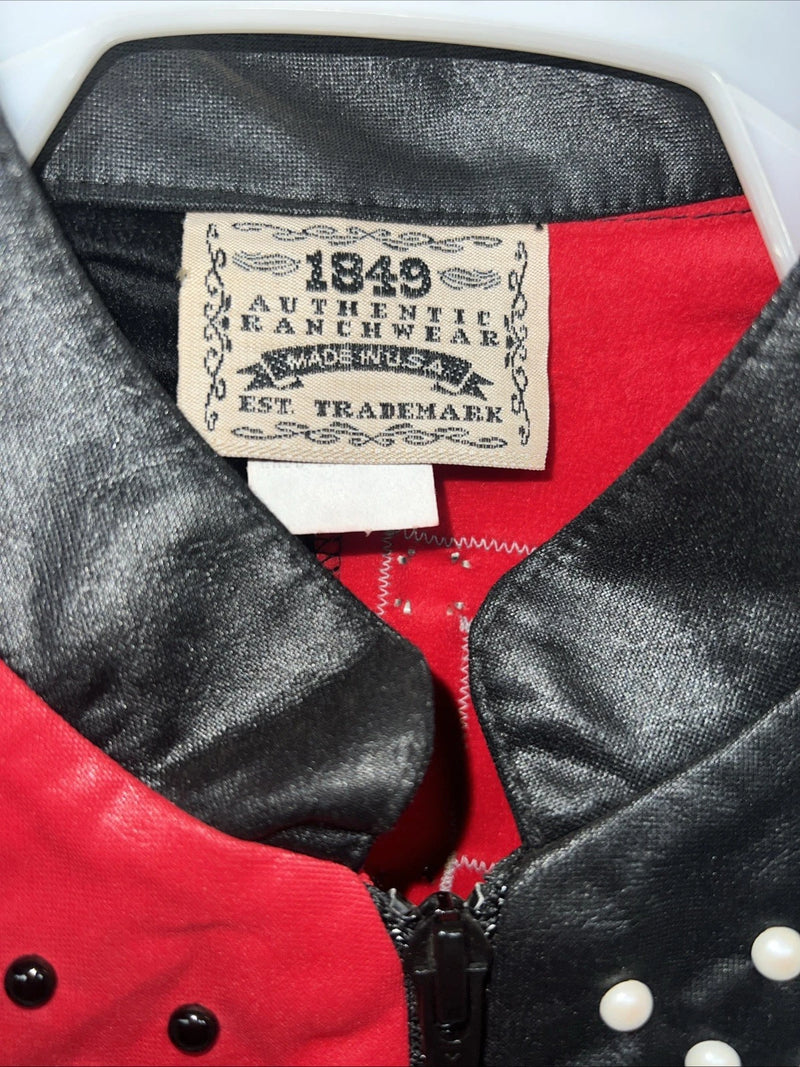 New Women’s 1849 Authentic Ranchwear Red Black Short Show Jacket Medium WW-25