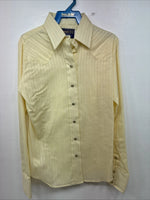 New Women’s Panhandle Slim Yellow Long Sleeve Pearl Snap Size 8 KK-63 