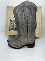 New Women’s Grey Texas Brand Cowboy Boots. 4602 6 M. 19-23