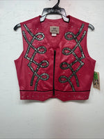 New Women’s 1849 Authentic Ranchwear Pink Western Show Vest Small H-601