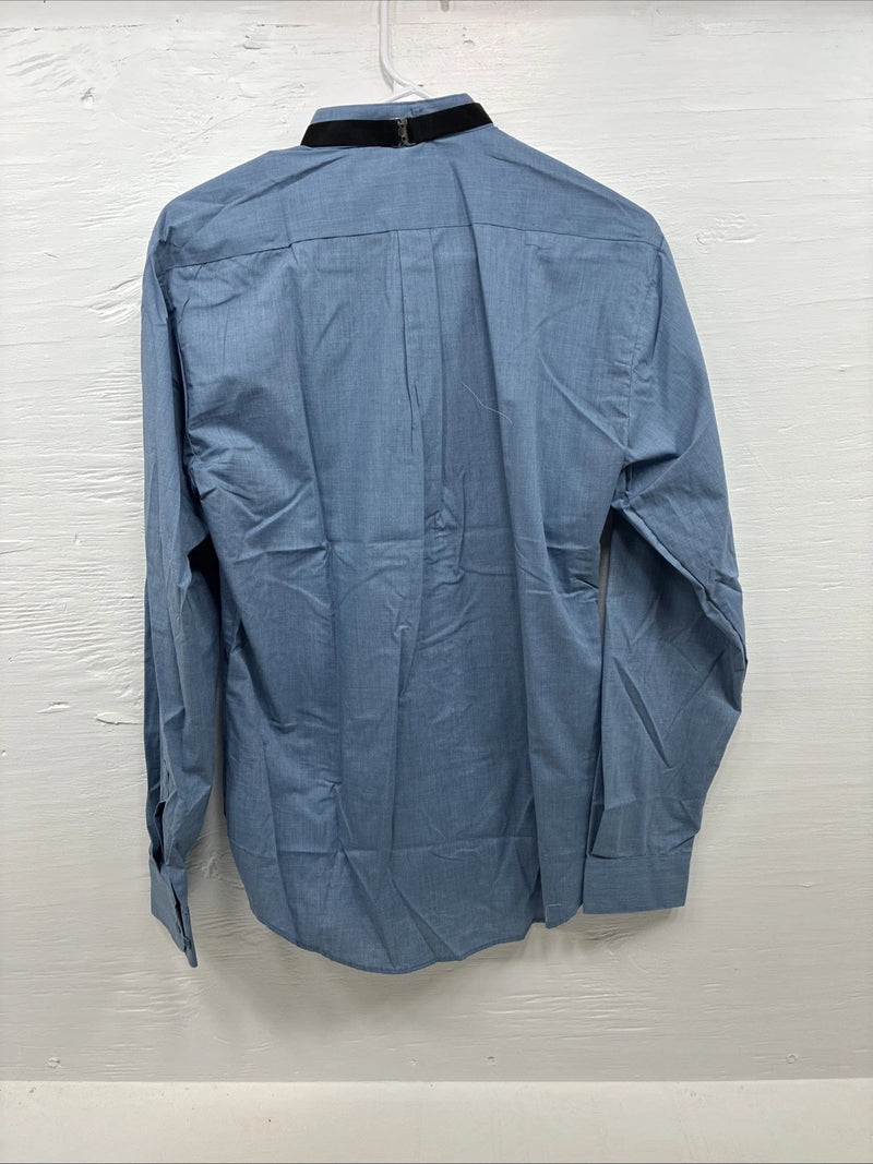 New Boys Wayne Scott Blue Long Sleeve Button Up Tux Medium F-99