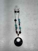 New Women’s Allegro Multicolor Beaded Necklace With Earrings. Lead Free A-89 
