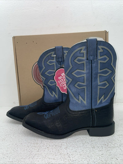 New Youth Blue Nocona Cowboy Boots. N K 5052 6 D. 2-92