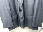New Men’s Circle S Blue Plaid Suit Jacket 48R #25832 X-607