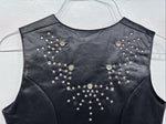 New Women’s 1848 RanchWear Black Rhinestone Sleeveless Vest Zip Up Small YY-41