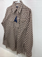 New Men’s Panhandle Slim Multicolor Design Long Sleeve Pearl Snap 16 Large CC-56
