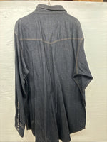 New Men’s ELY Cattleman Dark Wash Jean Long Sleeve Pearl Snap XL Q-44