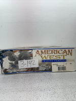 New Men’s Black Lace Up American West Cowboy Boots. 6991 8 E W. 3-142