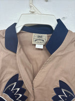 New Women’s 1849 RanchWear Blue Deign Long Sleeve Button Up XL TT-40