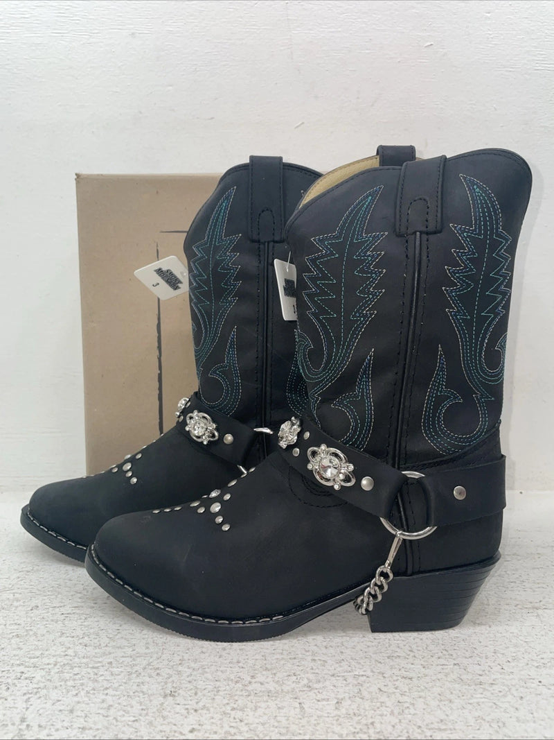 New Kids Black Smoky Mountain Cowboy Boots 3283 C 3. 23-155