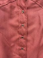 New Women’s Dickson Jenkins Red Long Sleeve Pearl Snap Size 32 MM-96
