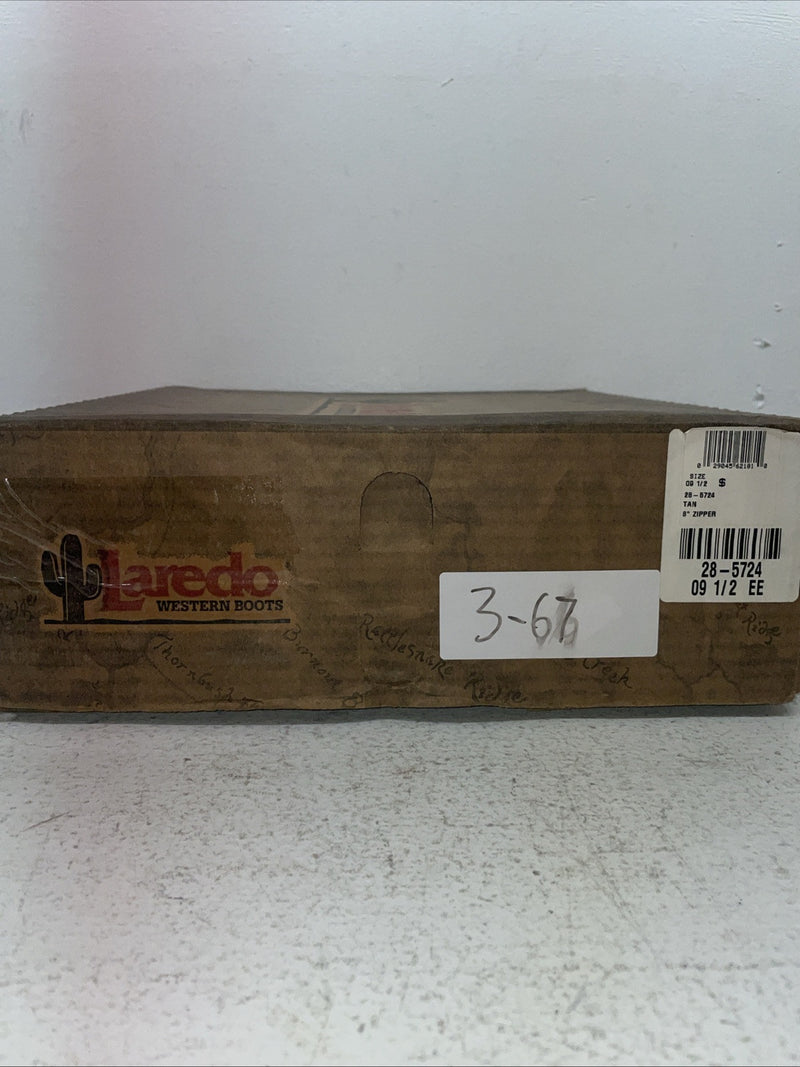 New Men’s Brown Laredo Cowboy Boots. 28 5724 9.5 9 1/2 E E. 3-67