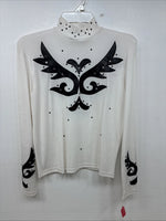 New Women’s 1849 RanchWear White Black Long Sleeve Shirt Size Large TT-75