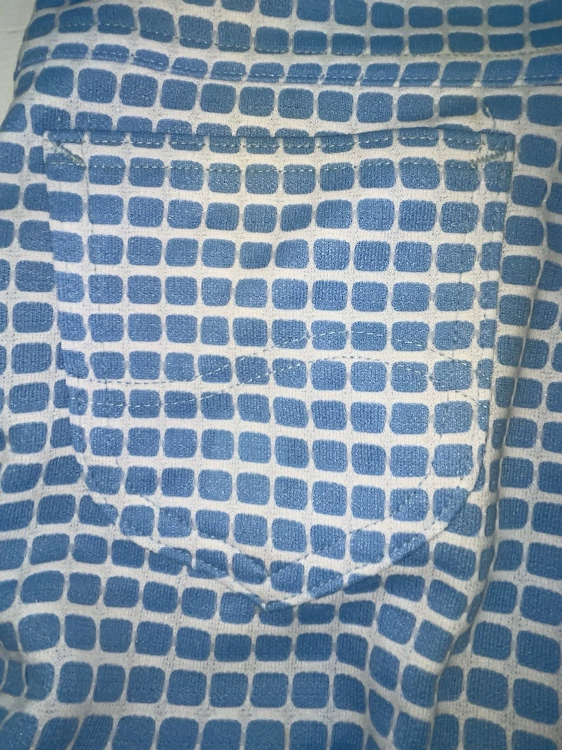 New Vintage Blue Checkered Lee Polyester Pants #2652644 VV-75