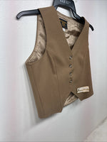 New Women’s Dickson Jenkins Tan Button Up Vest Size 30 TT-127