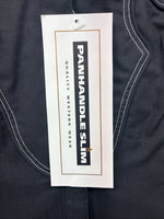 New Women’s Panhandle Slim Black Short Sleeve Pearl Snap Medium KK-106