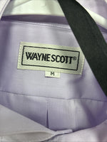 New Wayne Scott Purple Long Sleeve Bottom Up English Shirt Medium X-95