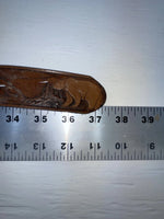 New Brown Genuine Leather Chambers Wildlife Tooled 30” Belt #6381 Z-167