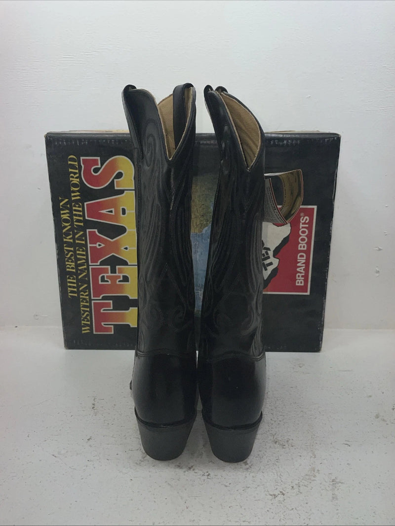 New Men’s Black Texas Brand Cowboy Boots. 4000 10 M. 7-59
