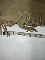 NOS Tan Equi-grip Show Chaps XL With Fringe Adjustable Waist 33” I-77