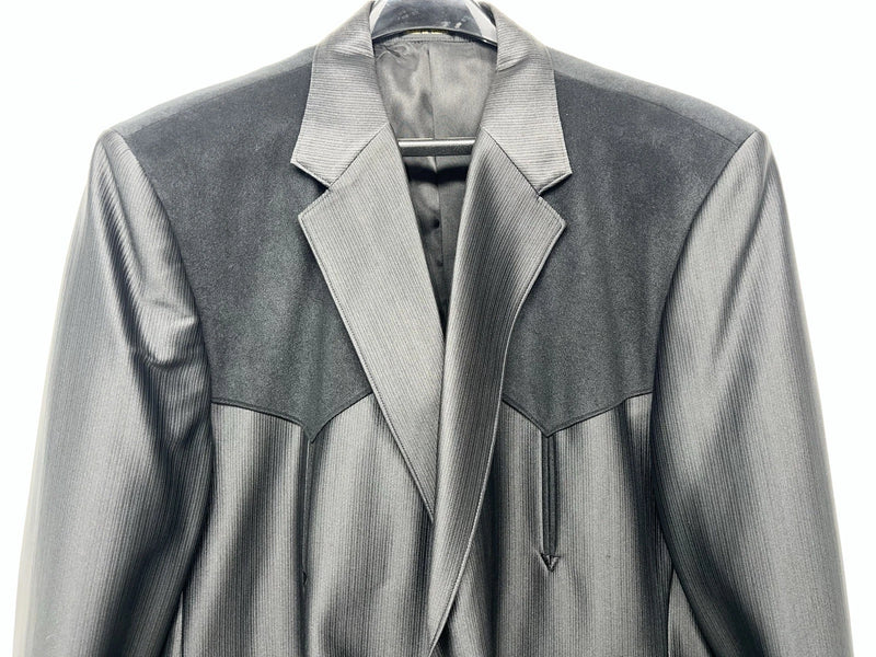 New Men’s Circle S Black Suit Jacket 56L #24244 BB-602