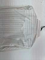 New Men’s H Bar C White Stripe Long Sleeve Pearl Snap 16 Large M-36