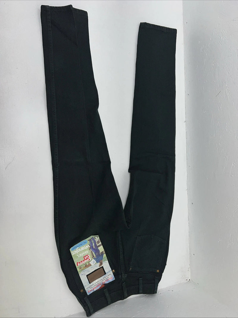 New Women’s Cowboy Cut Green Wrangler Denim Jeans. 10x34 I-7
