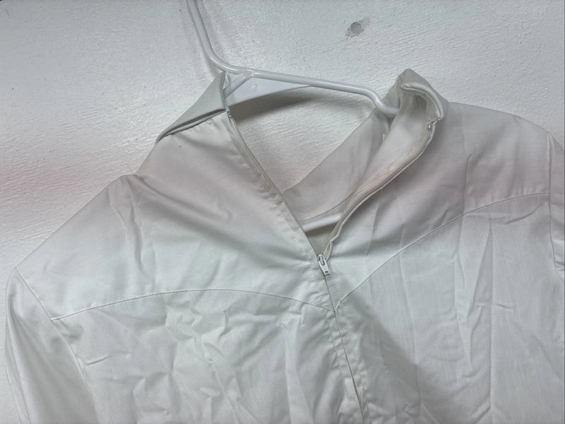 New Woemns Fenton White Designed Long Sleeve Half Zip Size 14 YY-32