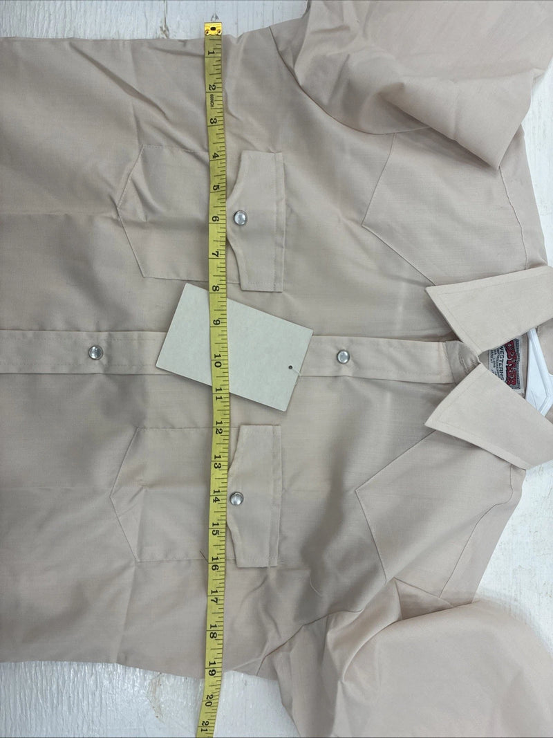 New Kids Denver Tan Long Sleeve Pearl Snap Size 18 CC-119