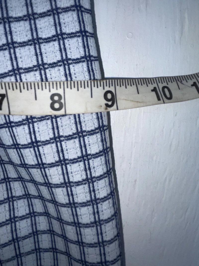 New Vintage Blue Checkered Polyester Pants #5450087 NN-153