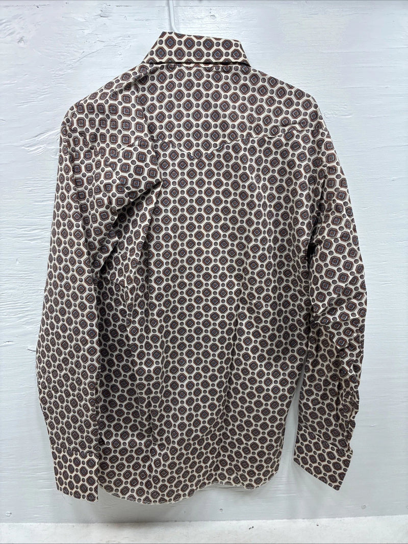 New Men’s Panhandle Slim Multicolor Design Long Sleeve Pearl Snap 16 Large CC-56