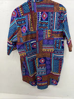 New Men’s Multicolor The San Angelo Short Sleeve Button Up Shirt L P-52
