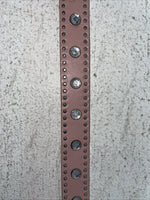 New Pink Genuine Leather Nocona Silver Bling 36” Belt #N1344999 Z-31