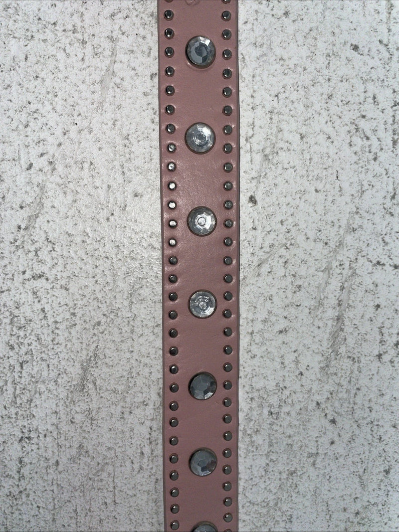 New Pink Genuine Leather Nocona Silver Bling 36” Belt #N1344999 Z-31