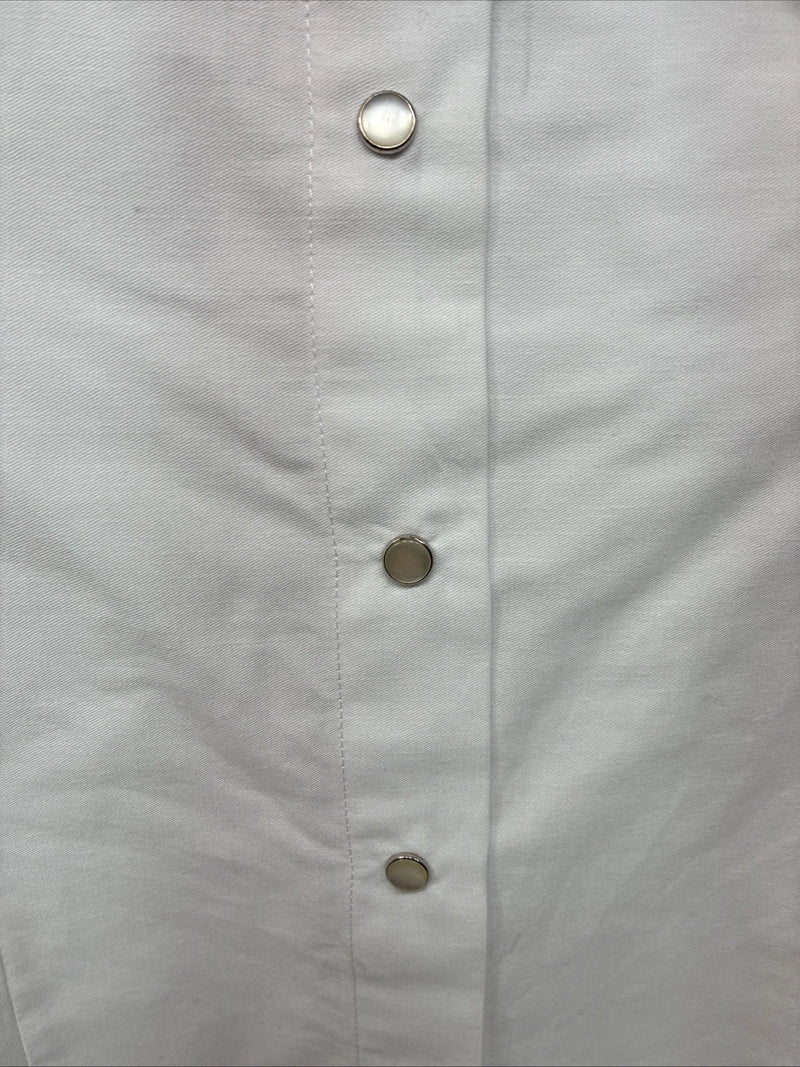 New Women’s Cumberland White Design Short Sleeve Pearl Snap Medium MM-84