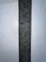 New Black Genuine Leather M & F Tooled 24” Belt #3010201 NN-80