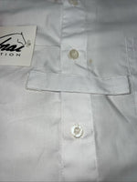 New Men’s White Cambrai Short Sleeve English Riding Shirt. Small G-37