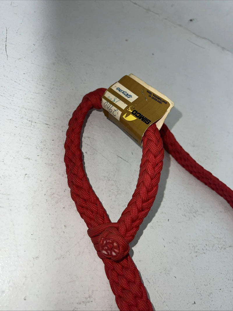 New SIMCO Red Nylon Braided One Ear Headstall #2900 Y-3