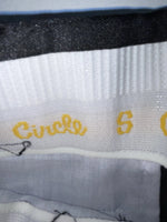 New Vintage Black Circle S Polyester Pants #CP4793 OO-99