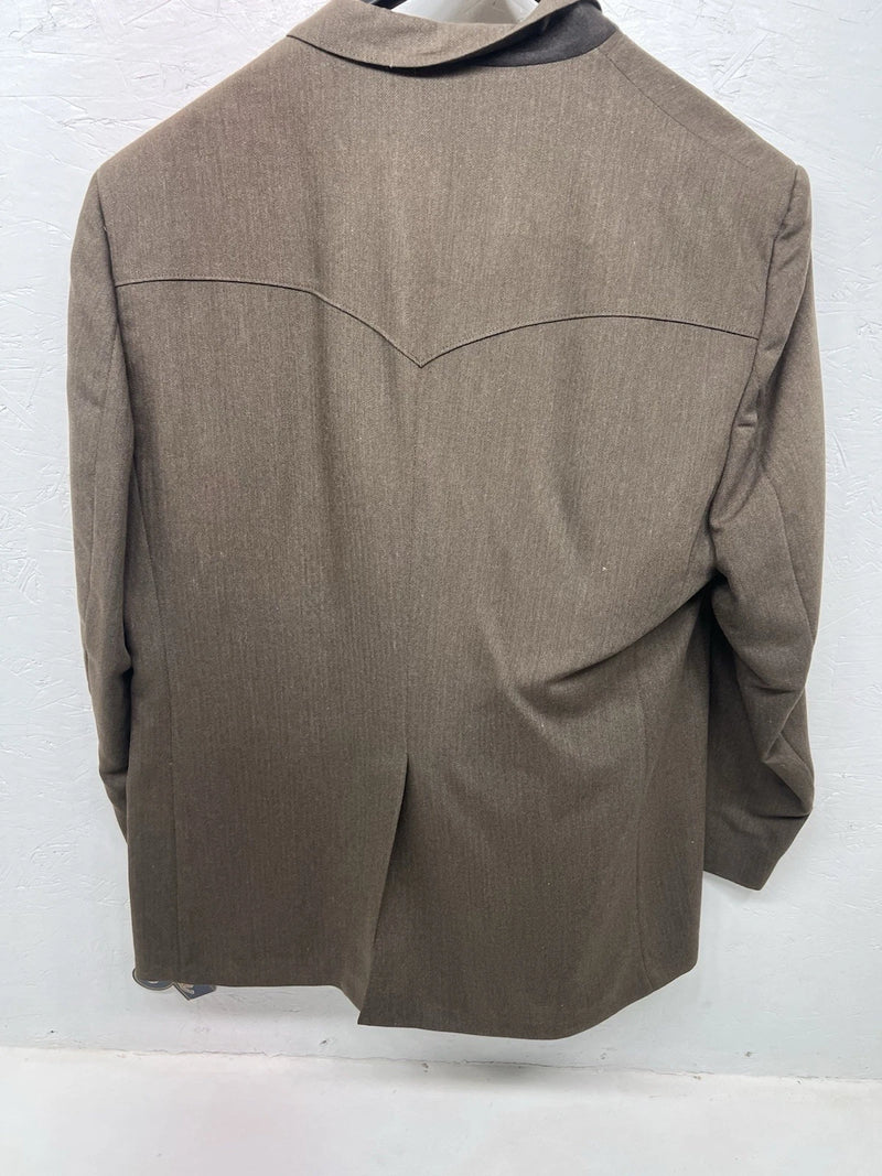 New Men’s Circle S Brown Suit Jacket 52R #24244 W-602
