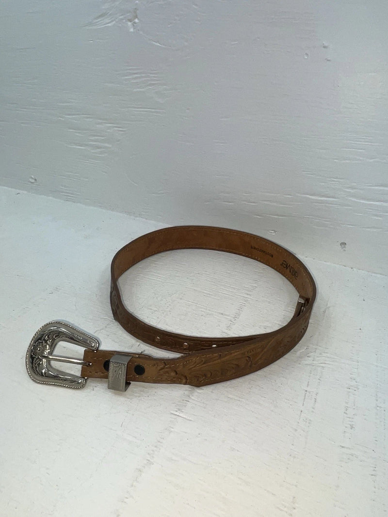 New Brown Genuine Leather Acme Tooled 28” Belt #5022 JJ-161