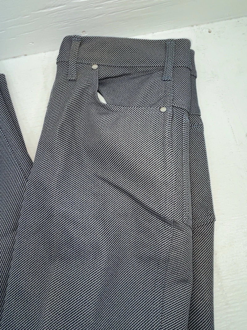 New Vintage Black Speckled Miller Polyester Pants #2624 VV-52