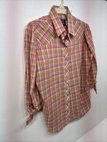 New Women’s Panhandle Slim Multicolor Plaid Long Sleeve Pearl Snap 16 X 38 II-18