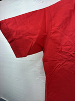 New Men’s ELY Cattleman Red Short Sleeve Pearl Snap 16 Large CC-13