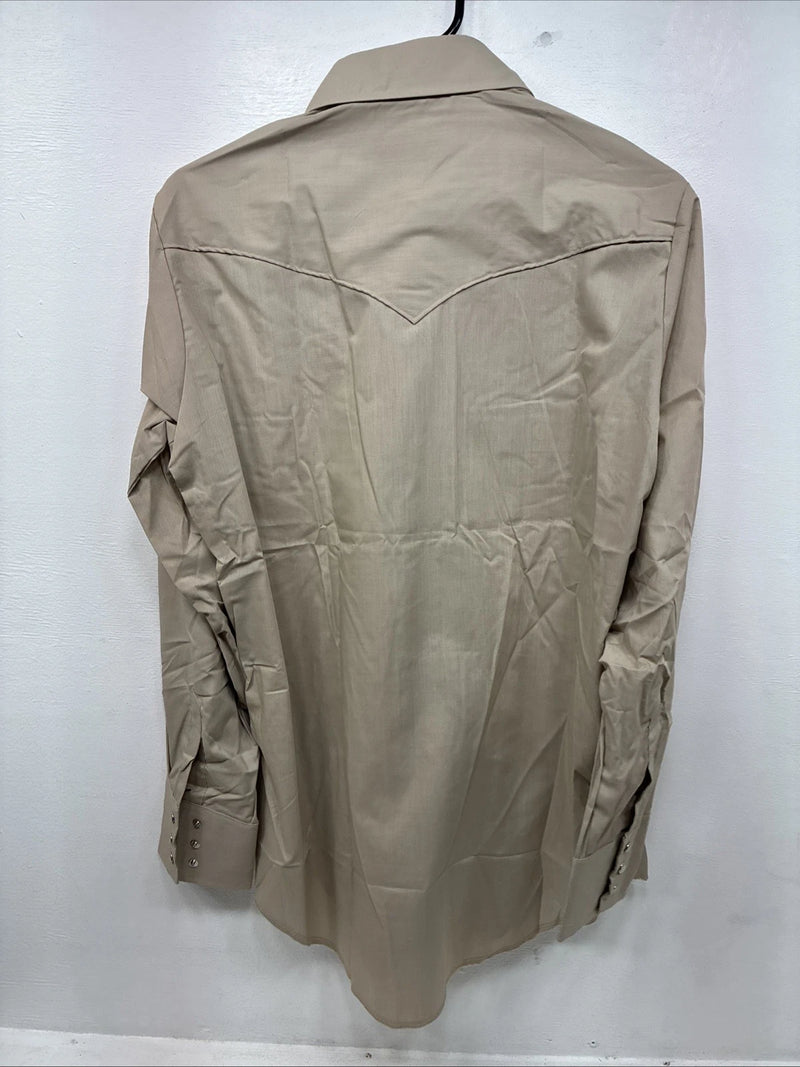 New Women’s Champion Western Brown Design Long Sleeve Pearl Snap 15.5 MM-39
