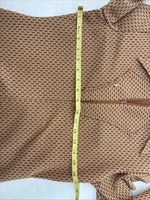 New Women’s Panhandle Slim Brown Half Zip Long Sleeve Size 10 TT-56
