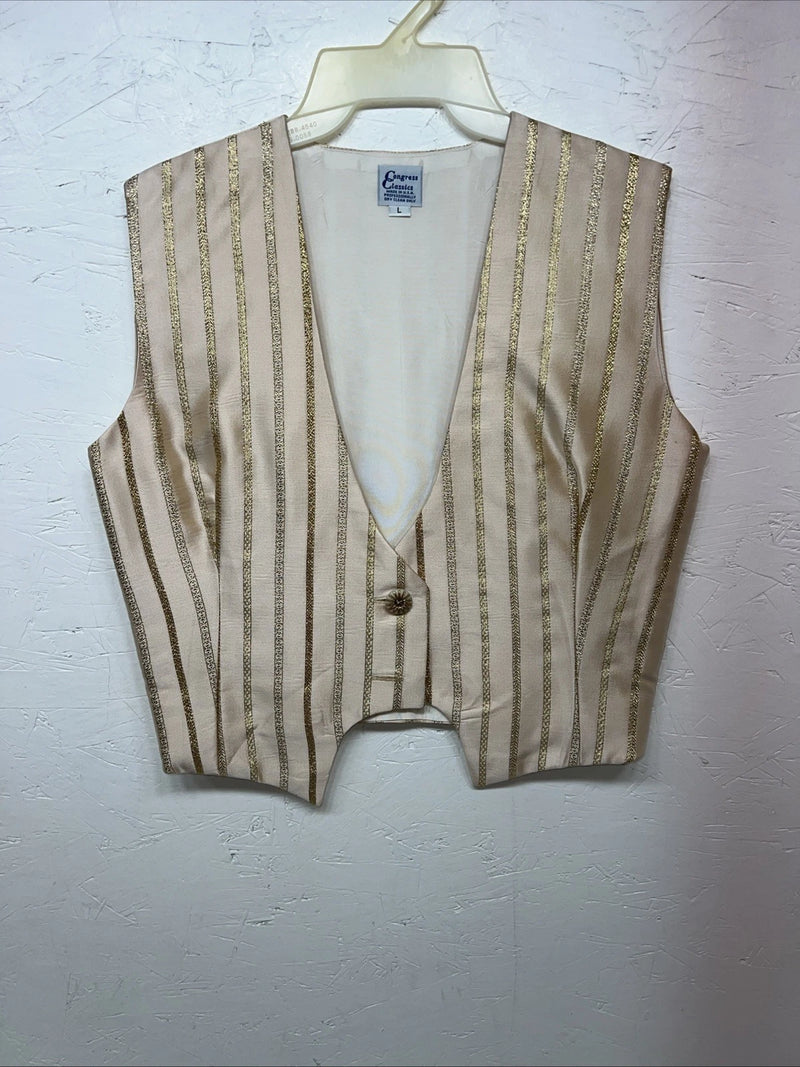 New Women’s Congress Classics Gold Western Show Vest Large E-602
