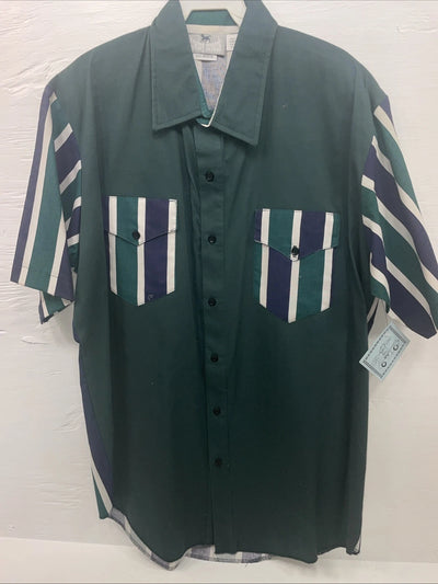 New Men’s Cowboy Threads Multiple Color Short Sleeve Button Up Medium B-108